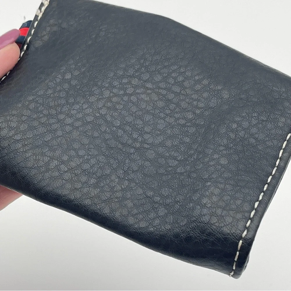 Tommy Hilfiger Black Pebbled Leather Wallet Coin Purse - Picture 5 of 8